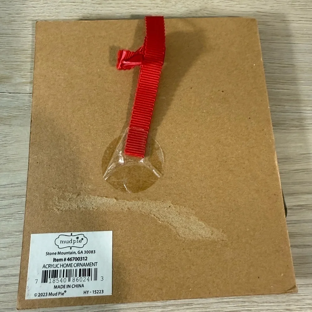 Our First Home Ornament Glass Ornament with ribbon | NEW